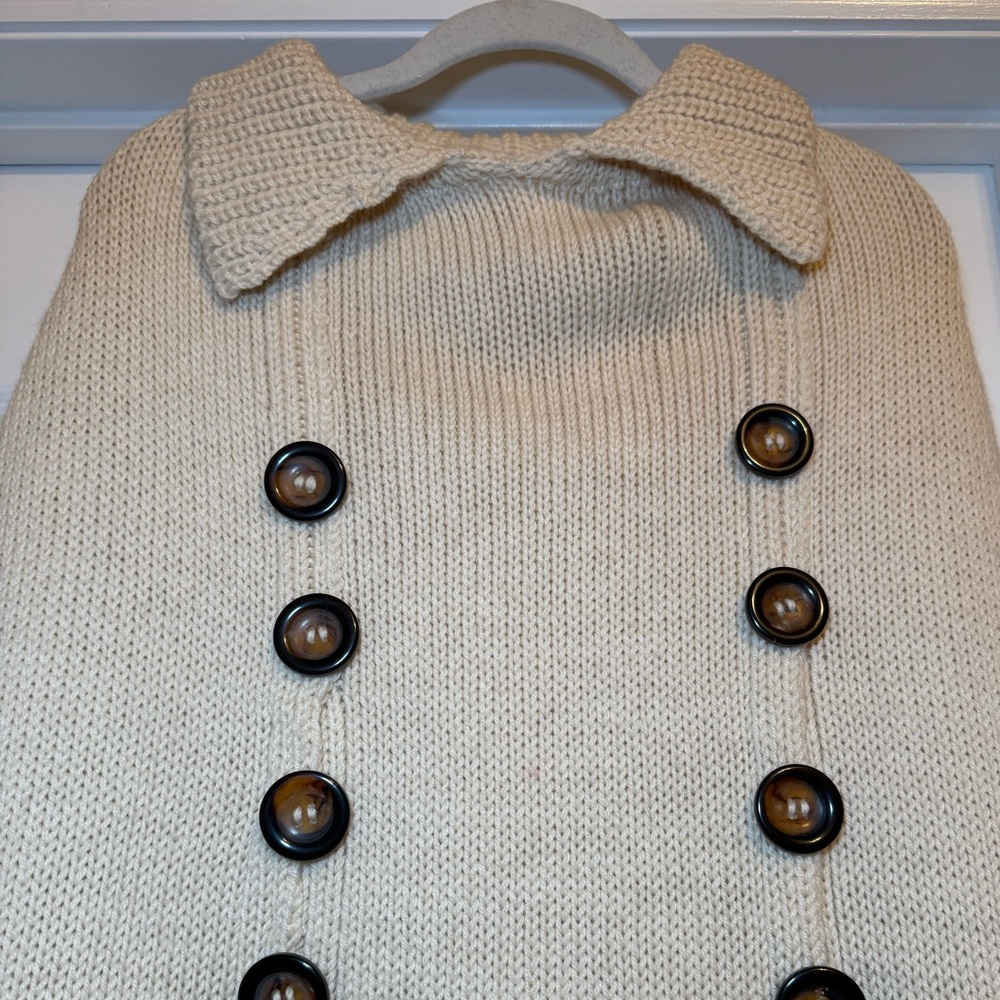 Candela NYC Wool Sweater Cape Cardigan Size‎ Large - Picture 3 of 8